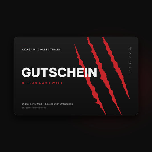 Akagami Collectibles Geschenkgutschein – digitale Geschenkkarte mit Betrag nach Wahl