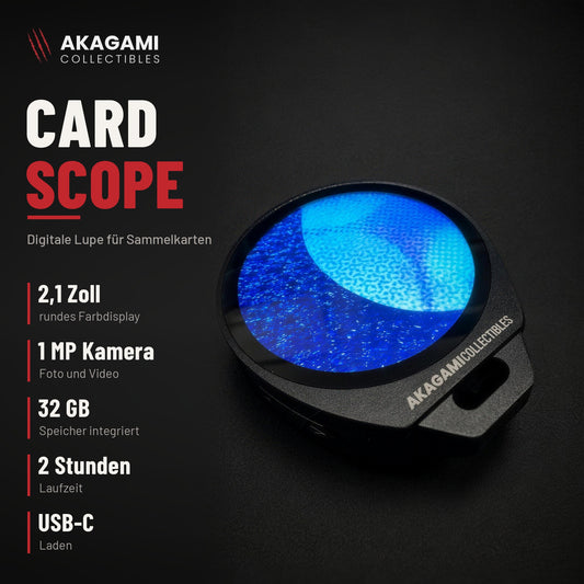 Akagami Card Scope: digitales Mikroskop für Sammelkarten mit rundem Display, technische Daten im Überblick